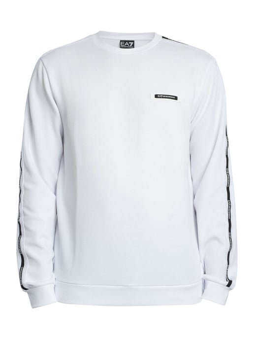 EA7 Sweatshirt Mit Logo-Band, Weiß - Image 5