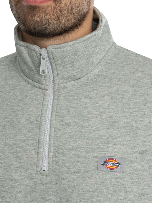 Dickies Oakport Sweatshirt Mit Viertelreißverschluss, Grau - Image 4