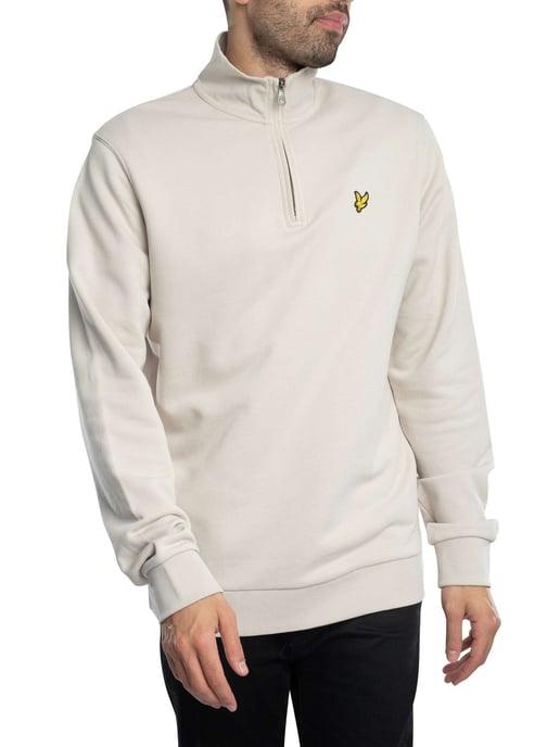 Lyle & Scott Loopback-Sweatshirt Mit Viertelreißverschluss, Beige - Image 1
