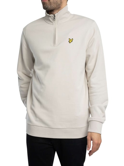 Lyle & Scott Loopback-Sweatshirt Mit Viertelreißverschluss, Beige - Image 2