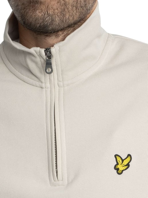 Lyle & Scott Loopback-Sweatshirt Mit Viertelreißverschluss, Beige - Image 4