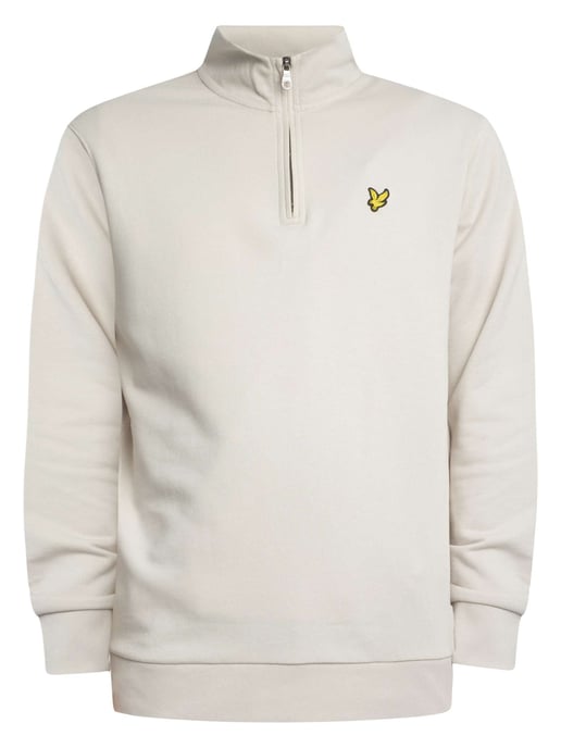 Lyle & Scott Loopback-Sweatshirt Mit Viertelreißverschluss, Beige - Image 5