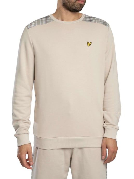 Lyle & Scott Sweatshirt Mit Karomuster, Beige - Image 1