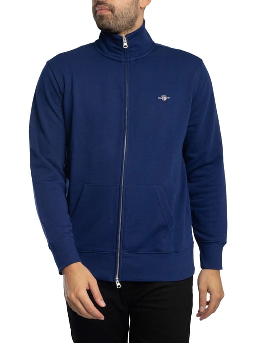 GANT Regular Shield Trainingsjacke Mit Durchgehendem Reißverschluss, Blau - Image 2