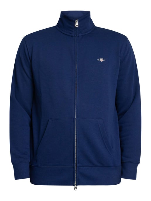 GANT Regular Shield Trainingsjacke Mit Durchgehendem Reißverschluss, Blau - Image 5