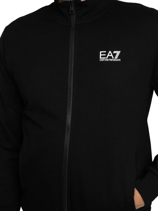 EA7 Aperta Zip Track Jacket, Schwarz - Image 4