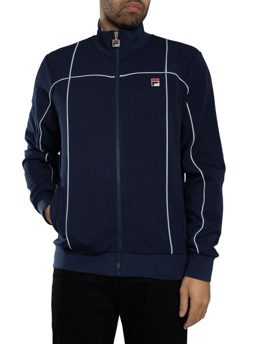 Fila Armando Trainingsjacke Mit Kontrastierenden Paspeln, Blau - Image 1