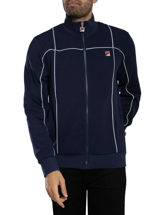 Fila Armando Trainingsjacke Mit Kontrastierenden Paspeln, Blau - Image 2