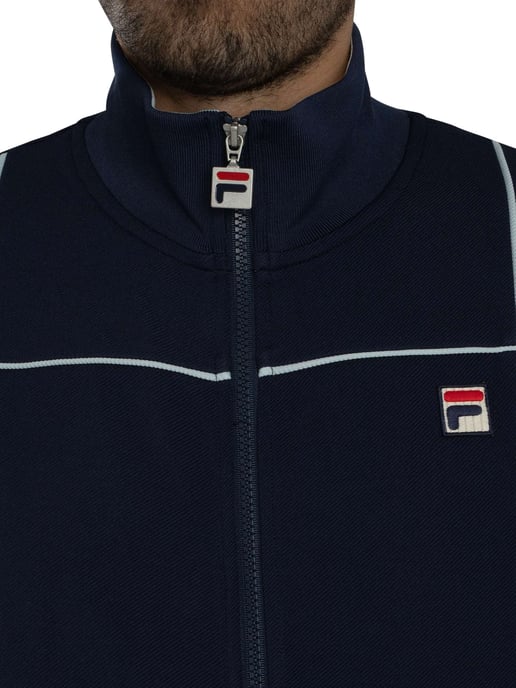 Fila Armando Trainingsjacke Mit Kontrastierenden Paspeln, Blau - Image 5
