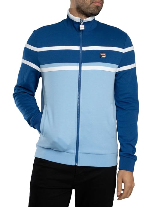 Fila Giovanni Trainingsjacke Mit Kontrasteinsätzen, Blau - Image 1