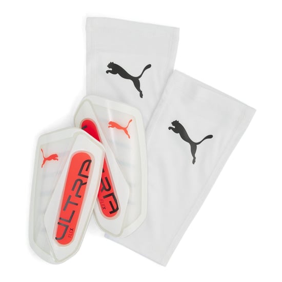 Puma - "Ultra Flex" Schienbeinschutz für Herren/Damen Unisex, Fußball (Weiß/Rot) - Image 1