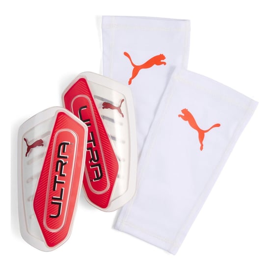 Puma - "Ultra Flex" Schienbeinschutz für Herren/Damen Unisex, Fußball (Weiß/Rot) - Image 2