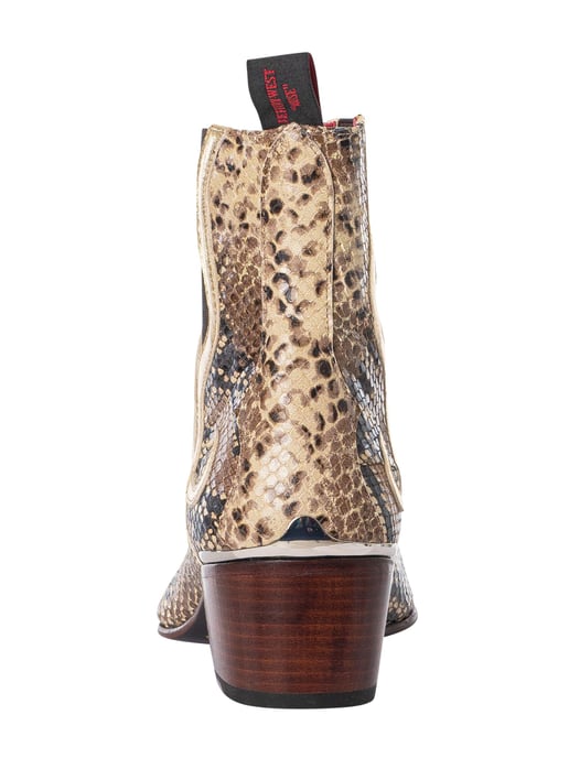 Jeffery West Bedruckte Chelsea-Stiefel Mit Schlangenmuster, Beige - Image 5