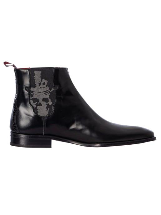 Jeffery West Totenkopf-Chelsea-Stiefel Aus Poliertem Leder, Schwarz - Image 3