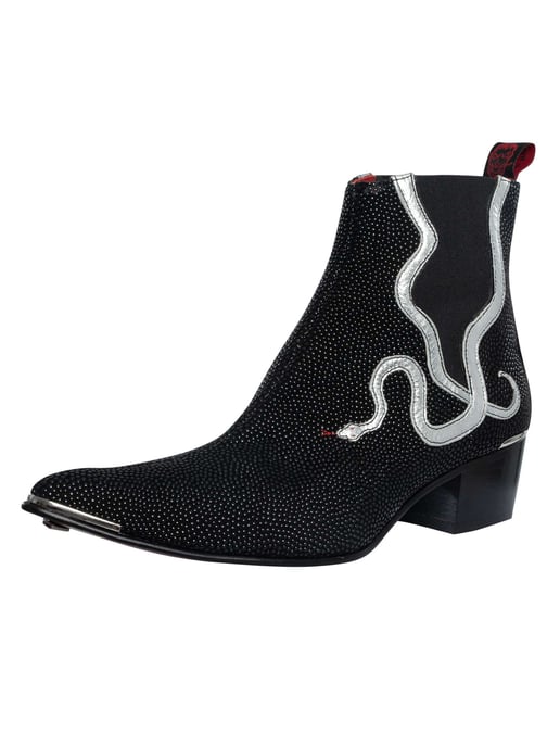 Jeffery West Crell Chelsea-Stiefel Mit Schlangenmuster, Schwarz - Image 1