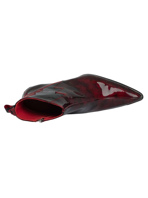 Jeffery West Lightning Zip Chelsea Boots Aus Leder, Rot - Image 6