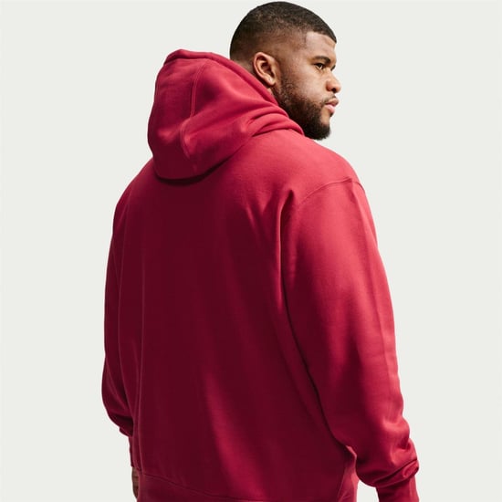 Nike - "Club" Hoodie zum Überziehen für Herren, Fleece (Dunkelrot) - Image 5