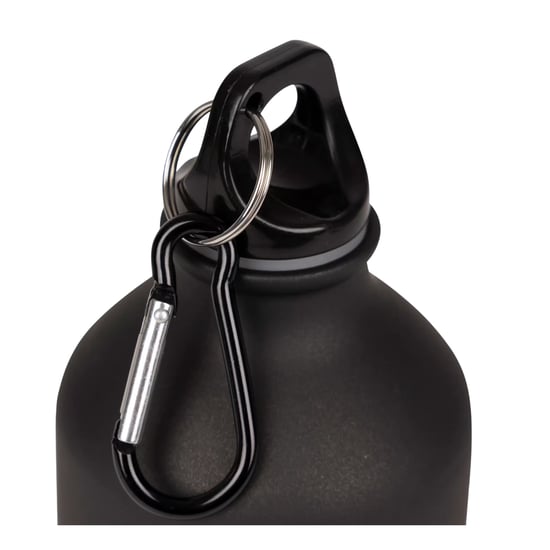 Trespass Trinkflasche Swig mit Karabiner (0,5 Liter) (Matt Schwarz) - Image 3