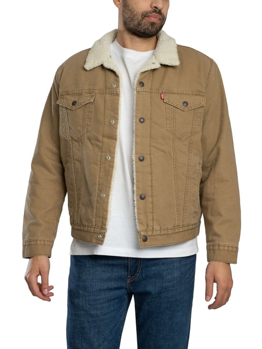 Levi's Typ 3 Sherpa Trucker Jacke, Braun - Image 1