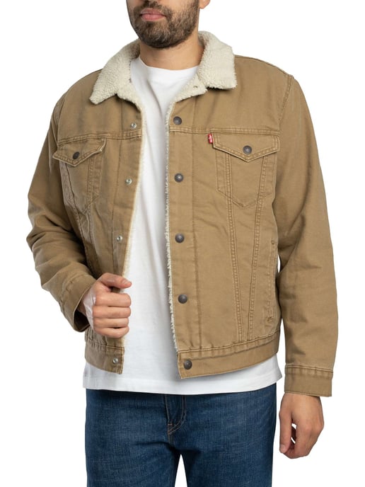 Levi's Typ 3 Sherpa Trucker Jacke, Braun - Image 2