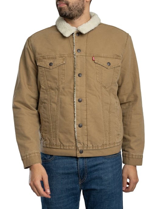 Levi's Typ 3 Sherpa Trucker Jacke, Braun - Image 3