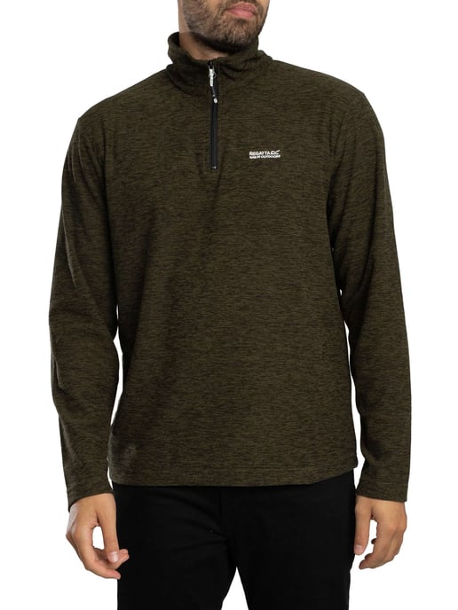 Regatta Thompson Meliertes Fleece Mit Halbem Reißverschluss, Grün - Image 1