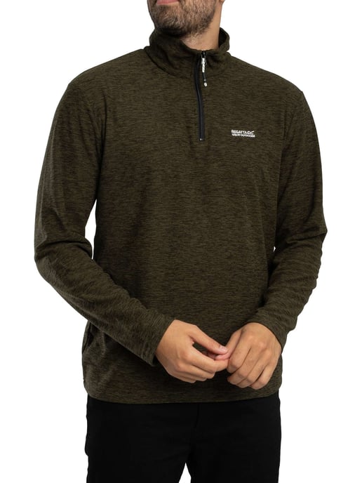 Regatta Thompson Meliertes Fleece Mit Halbem Reißverschluss, Grün - Image 2