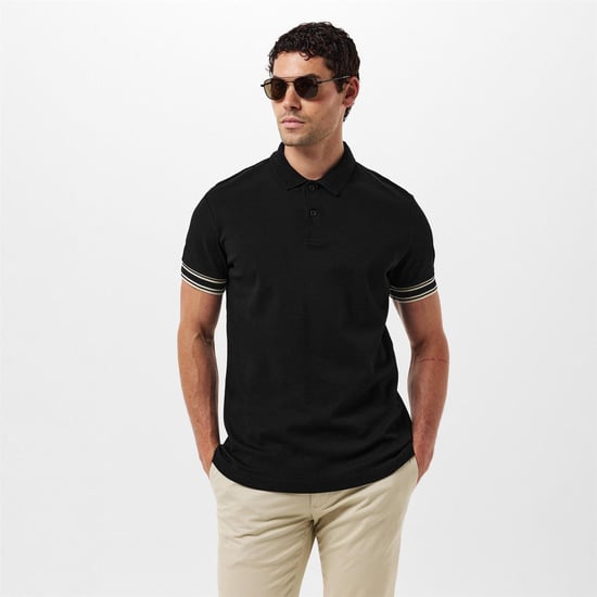 Boss - "Zone" Poloshirt für Herren, Mit Bündchen, Schmal (Schwarz) - Image 3