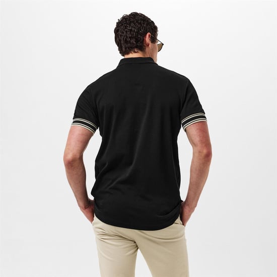 Boss - "Zone" Poloshirt für Herren, Mit Bündchen, Schmal (Schwarz) - Image 4