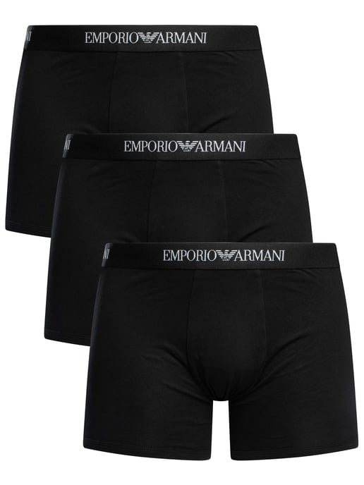 Emporio Armani 3Er Boxershorts, Schwarz - Image 1