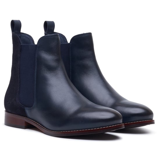 Hush Puppies Colette Leder Damen Marineblau Weite Chelsea-Stiefel - Image 3