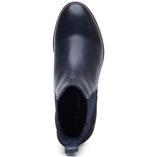 Hush Puppies Colette Leder Damen Marineblau Weite Chelsea-Stiefel - Image 5