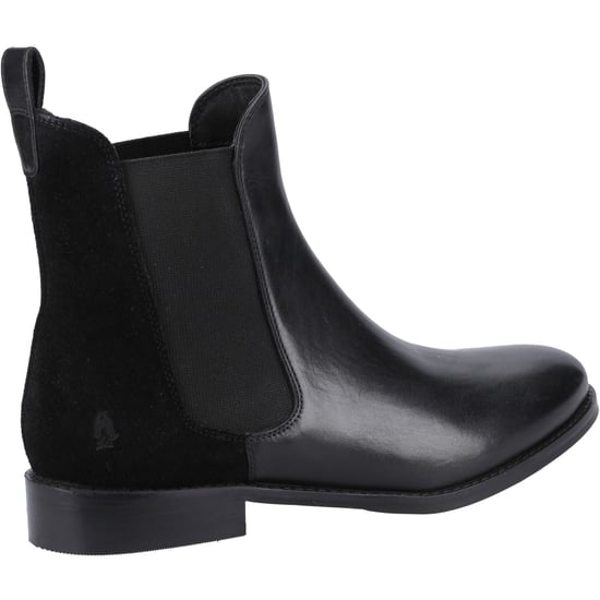 Hush Puppies Colette Leder Damen Schwarze Weite Flache Chelsea-Stiefel - Image 2