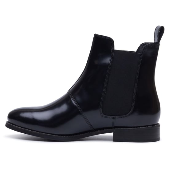 Hush Puppies Colette Leder Damen Schwarze Weite Flache Chelsea Boots - Image 6