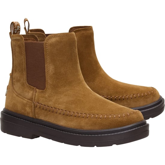 HEYDUDE Sienna Leder Damen Cognac Flache Chelsea Stiefel - Image 1