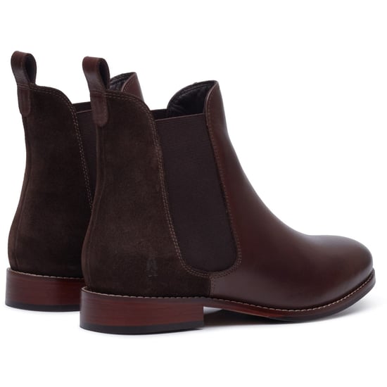 Hush Puppies Colette Leder Damen Schokoladenfarbene Weite Chelsea Boots - Image 2