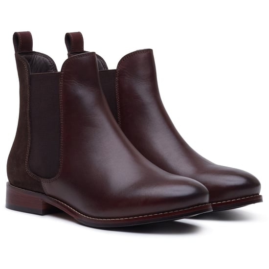 Hush Puppies Colette Leder Damen Schokoladenfarbene Weite Chelsea Boots - Image 3
