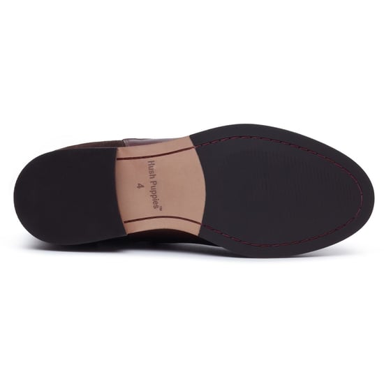Hush Puppies Colette Leder Damen Schokoladenfarbene Weite Chelsea Boots - Image 4