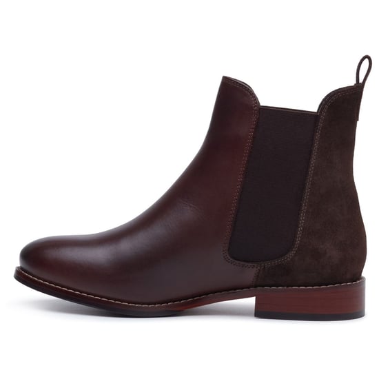 Hush Puppies Colette Leder Damen Schokoladenfarbene Weite Chelsea Boots - Image 6