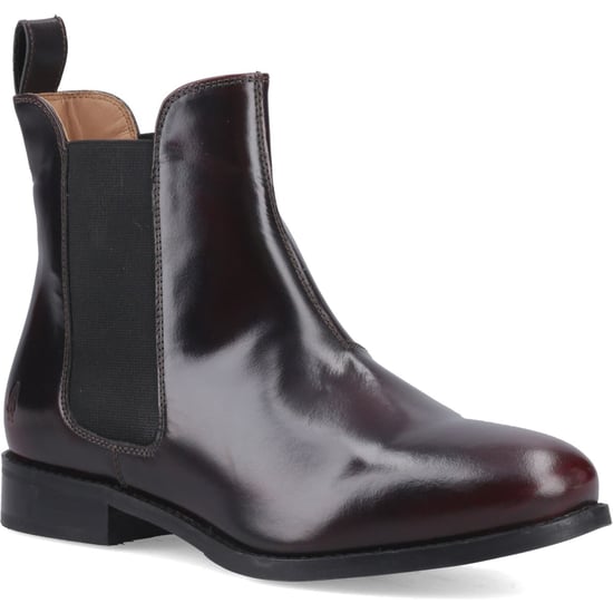Hush Puppies Colette Leder Damen Bordeaux Weite Passform Flache Chelsea-Stiefel - Image 1