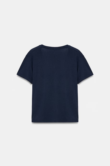 Baumwolle Tencel V-Ausschnitt Kurzarm-Bluse - Image 6