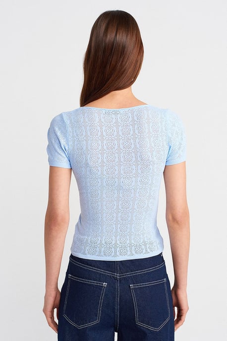 Slim Fit Rippstruktur Bluse - Image 2