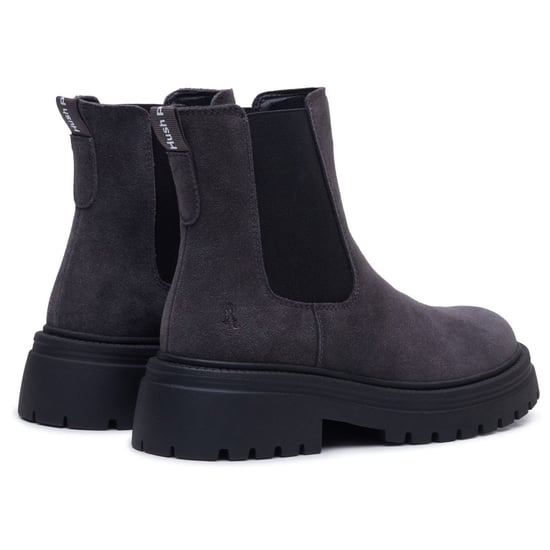 Hush Puppies Rose Chelsea Leder Damen Stiefel mit Absatz in Anthrazit - Image 2
