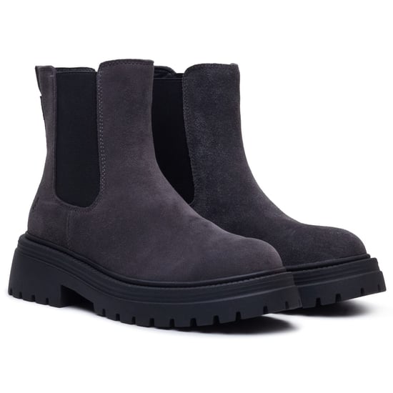 Hush Puppies Rose Chelsea Leder Damen Stiefel mit Absatz in Anthrazit - Image 3