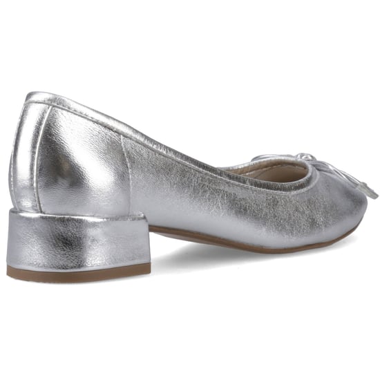 Hush Puppies Silvia Niedrig-Absatz Sandale Leder Damen Silber Sandalen - Image 2
