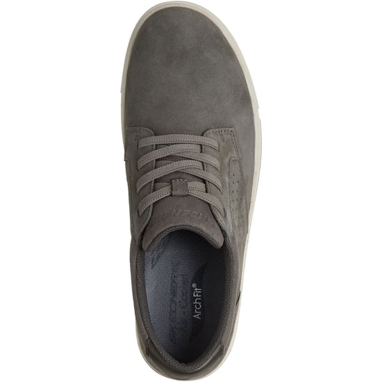 Skechers Arch Fit Solano 2.0 Rey Leder Herren Graue Schnürschuhe - Image 3