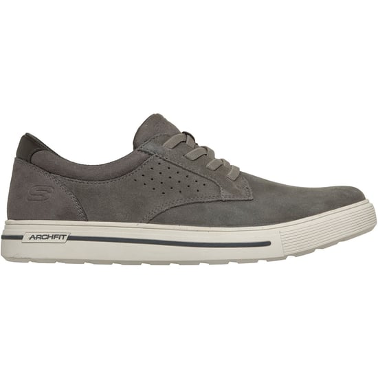 Skechers Arch Fit Solano 2.0 Rey Leder Herren Graue Schnürschuhe - Image 4