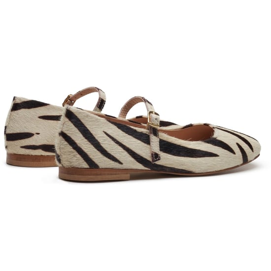 Hush Puppies Pasha Leder Damen Zebra Ballerinas - Image 2