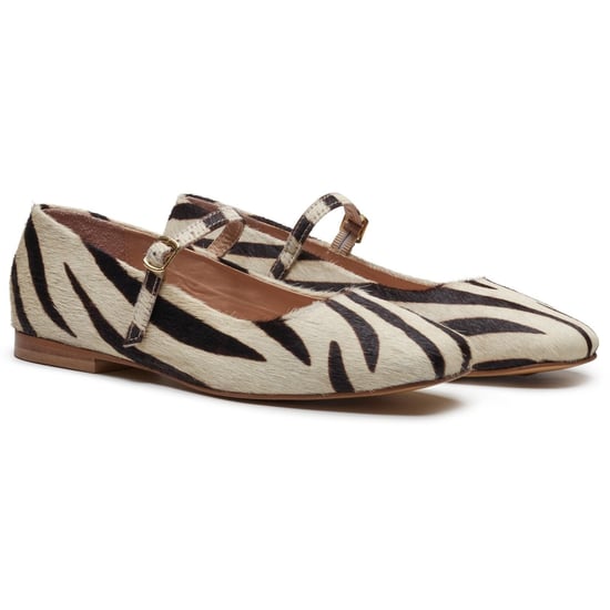 Hush Puppies Pasha Leder Damen Zebra Ballerinas - Image 3