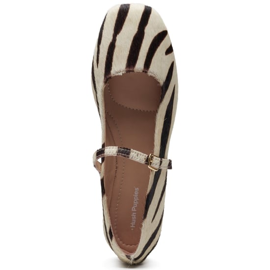 Hush Puppies Pasha Leder Damen Zebra Ballerinas - Image 5